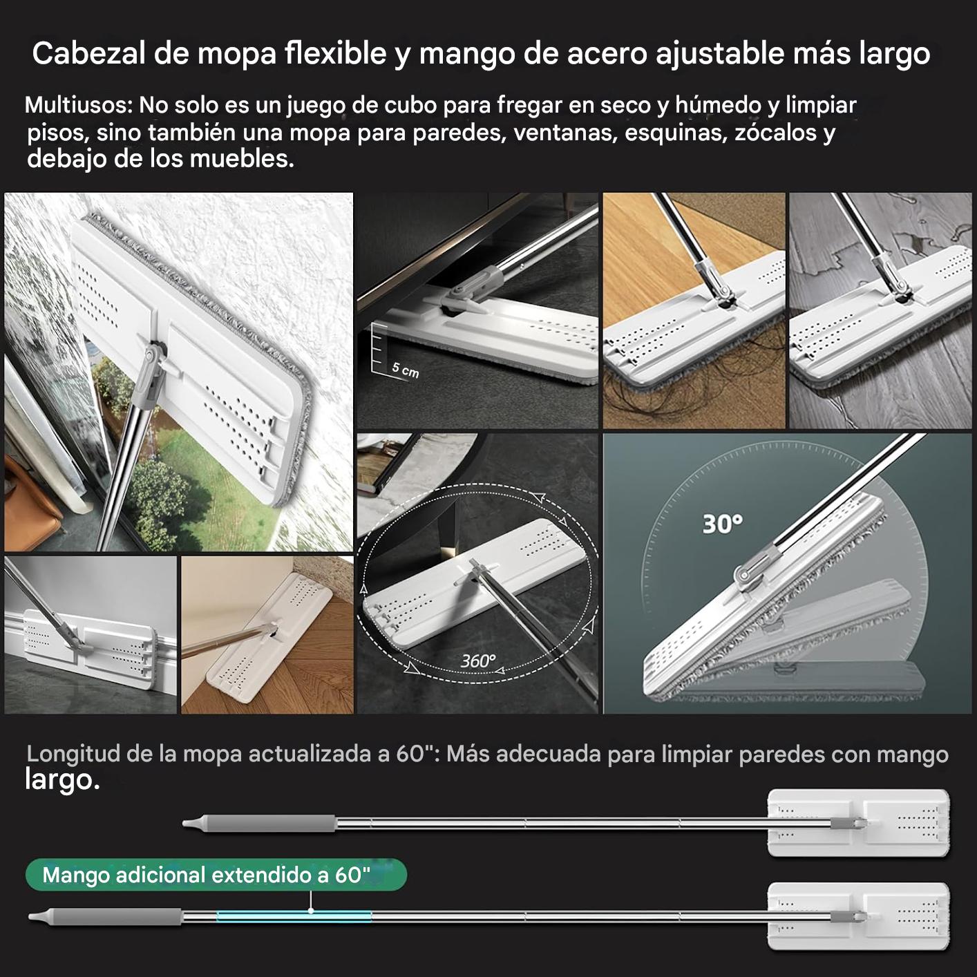 Trapeador Mopa con palo extensible