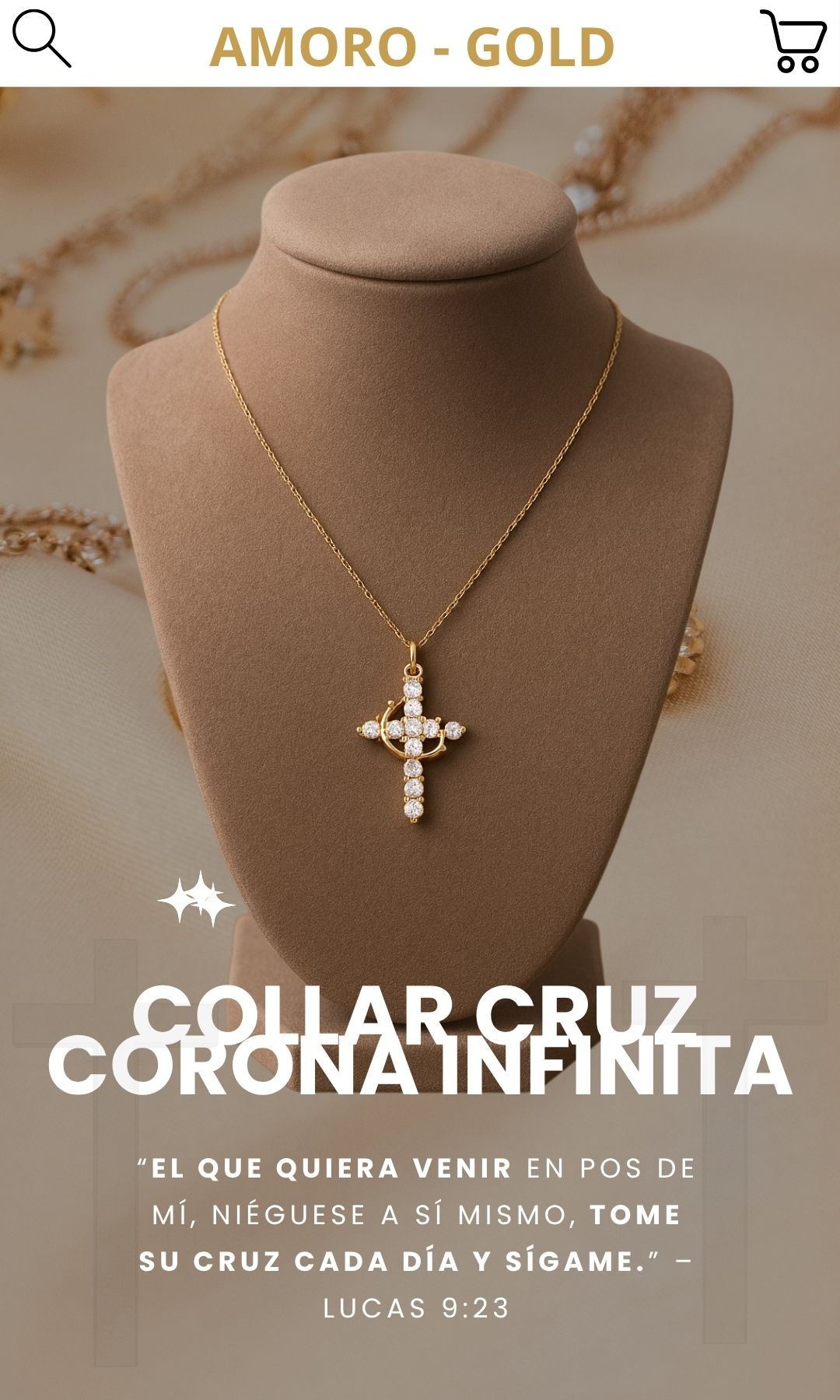 Collar Corona Eterna - Oro laminada 18k - 2nda unidad 50% Descuento