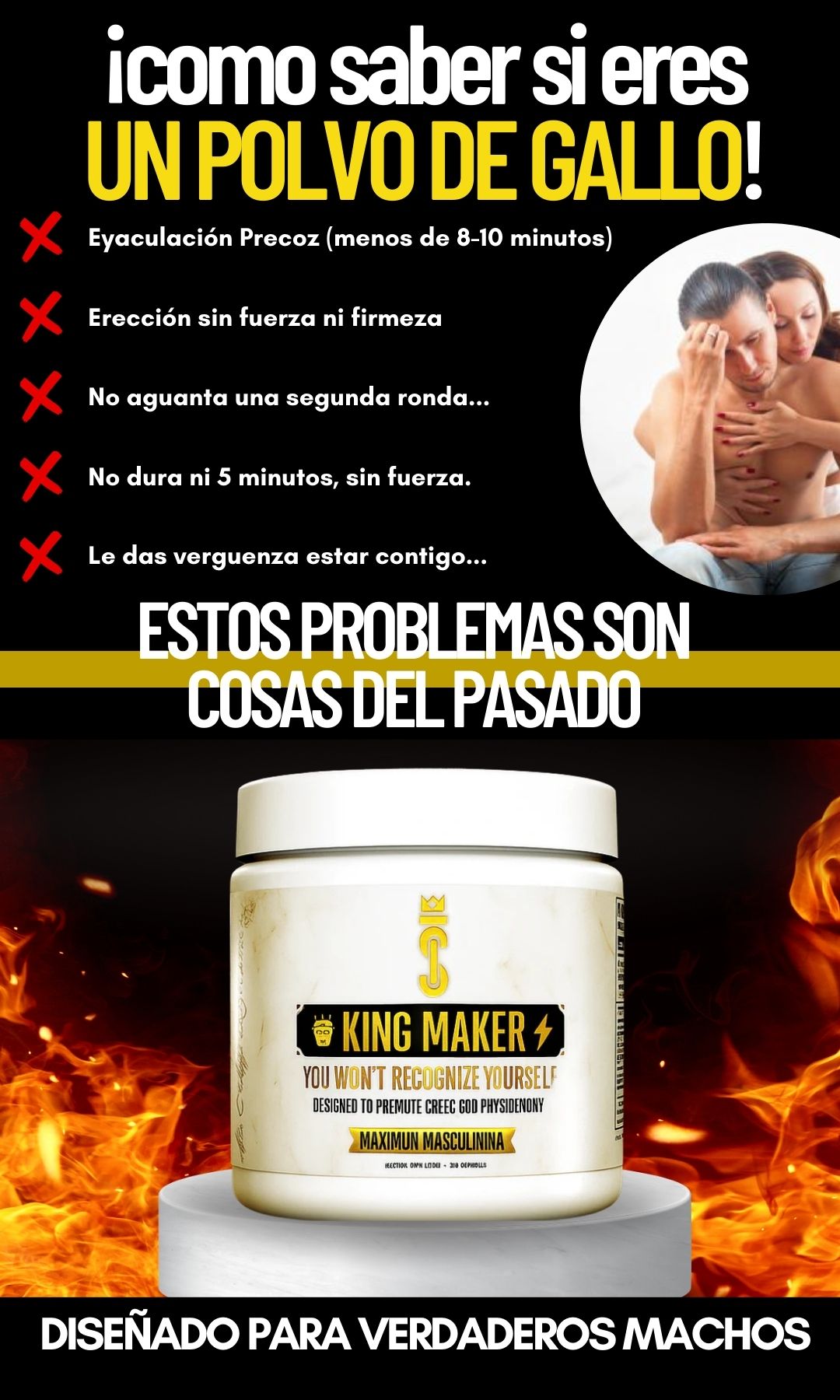 King Maker ® Sumplemento para MACHOS - aumenta duración, tamaño y energia