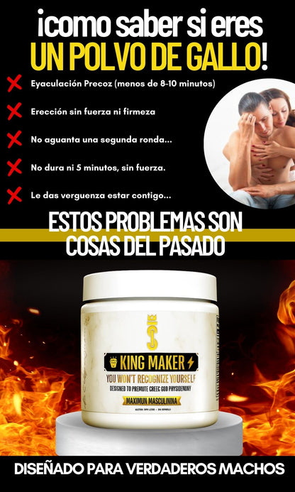 King Maker ® Sumplemento para MACHOS - aumenta duración, tamaño y energia