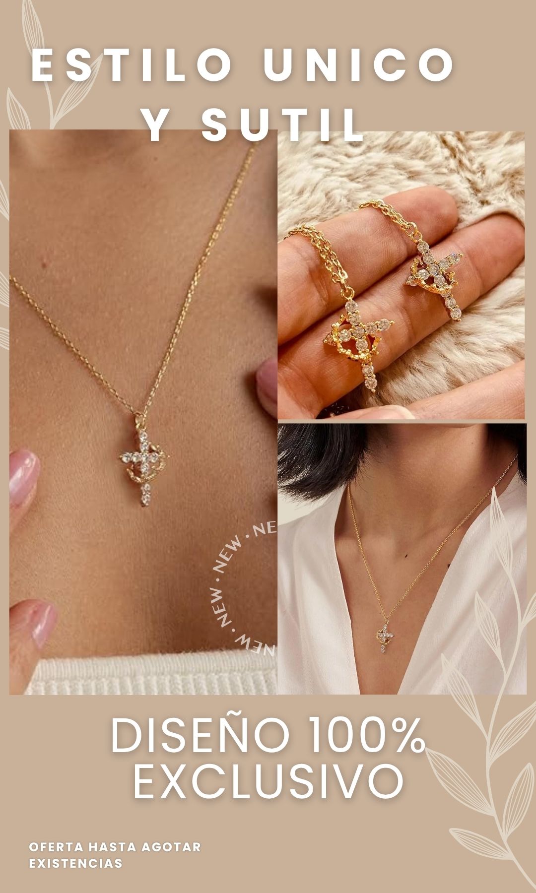 Collar Corona Eterna - Oro laminada 18k - 2nda unidad 50% Descuento