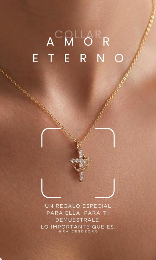 Collar Corona Eterna - Oro laminada 18k - 2nda unidad 50% Descuento