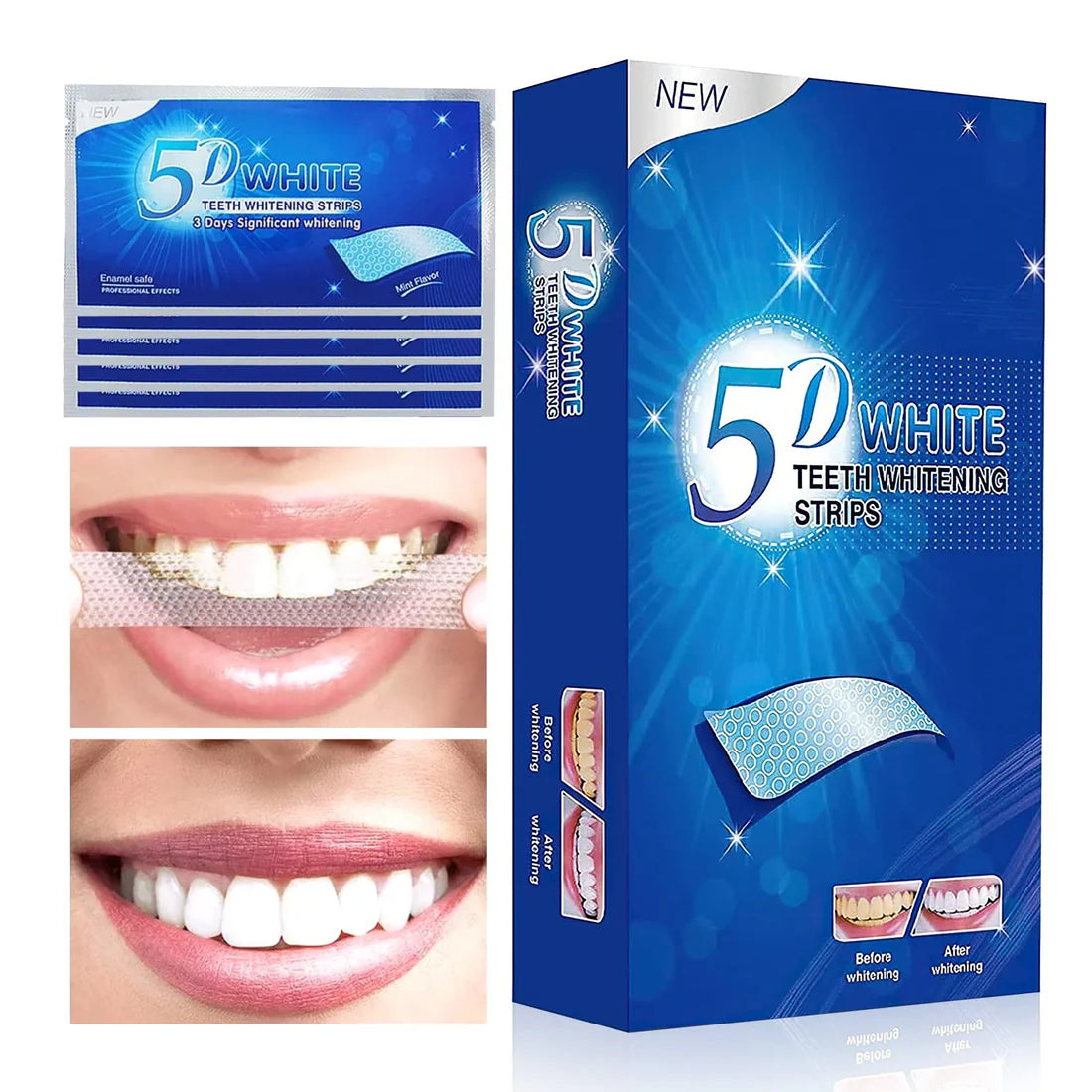 Smileon ® Tiras blanqueadoras Kit x2 Sonrisa Blanca Natural- 38% Descuento