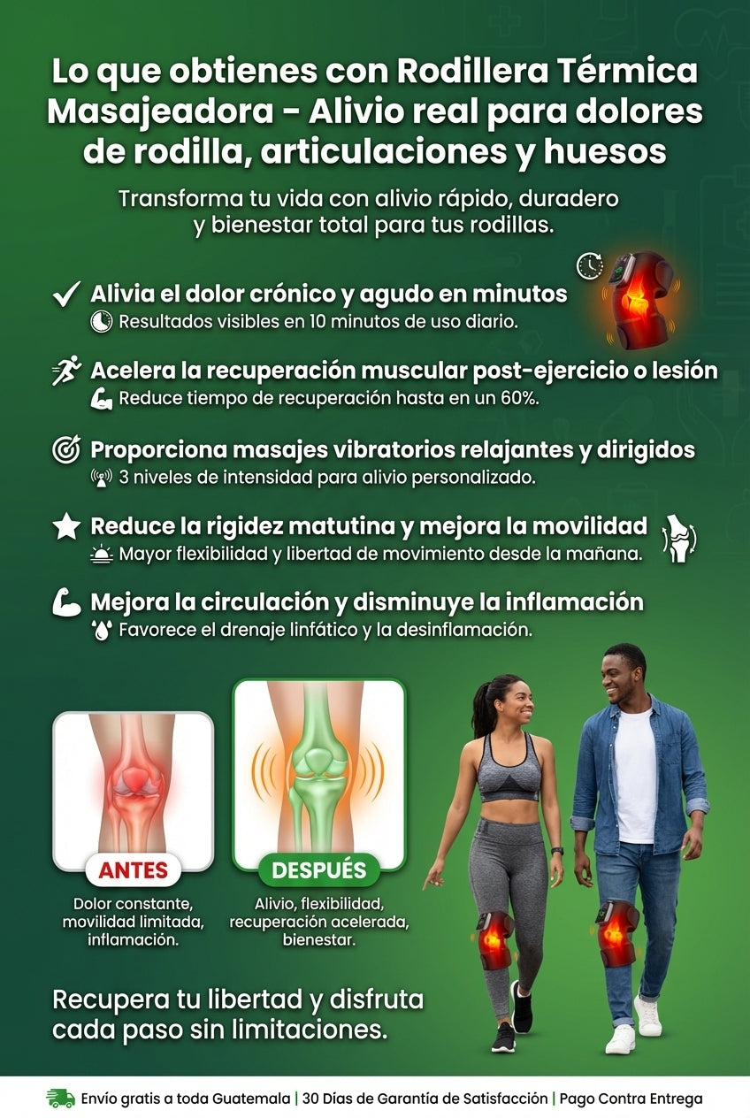🦵 Rodillera Térmica Masajeadora – Alivio real para dolores de rodilla, articulaciones y huesos