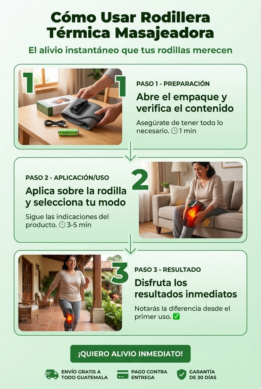 🦵 Rodillera Térmica Masajeadora – Alivio real para dolores de rodilla, articulaciones y huesos