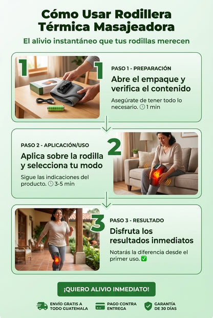 🦵 Rodillera Térmica Masajeadora – Alivio real para dolores de rodilla, articulaciones y huesos